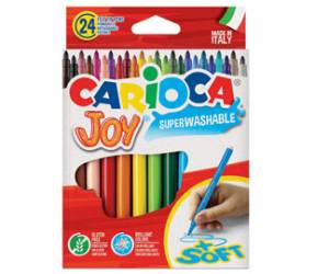 Pennarelli Joy punta 2,6 mm colori assortiti lavabili scatola 24 pezzi - 18407