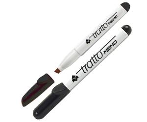 Pennarello a secco Memo per lavagne cancellabili nero punta a scalpello 6,5 mm - 7281