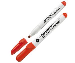 Pennarello a secco Memo per lavagne cancellabili punta a scalpello 6,5 mm rosso - 7042