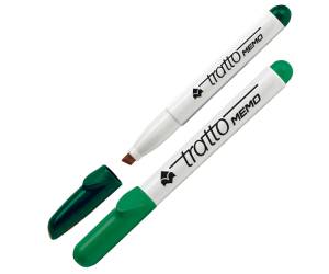 Pennarello a secco Memo per lavagne cancellabili punta a scalpello 6,5 mm verde - 7282