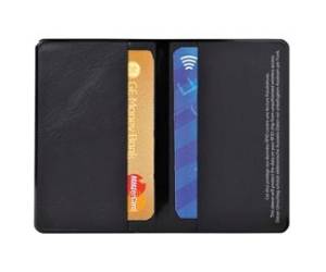 Portadocumenti RFID Hidentity Doppio per bancomat carta di credito PVC nero - 16912