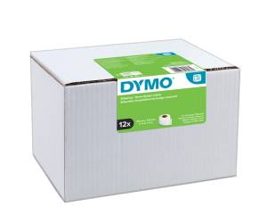 Rotolo 220 etichette LW 54 x 101 mm carta spedizione badge bianco value pack 12 pezzi - 14752