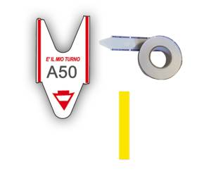 Rotolo da 2000 ticket per elimina code giallo confezione 5 rotoli - 13700