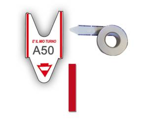 Rotolo da 2000 ticket per elimina code rosso confezione 5 rotoli - 13698