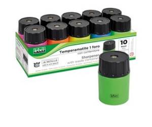 Temperamatite - 1 foro - con contenitore - conf. 10 pezzi - Lebez - 403 - 8007509052587 - DMwebShop