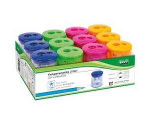Temperamatite - 2 fori - con contenitore - conf. 12 pezzi - Lebez - 413 - 4007593413107 - DMwebShop