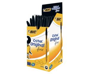 Penna sfera Cristal - punta fine 0,8 mm - nero - conf. 50 pezzi - Bic - 872731 - 3086123134485 - DMwebShop