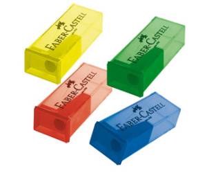 Temperamatite con contenitore - 1 foro - conf. 25 pezzi - Faber Castell - 581525 - 7891360635598 - DMwebShop