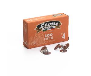 Puntine n 4 acciaio lucido Leone scatola 100 pezzi - 3796