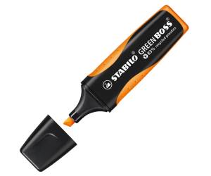 Evidenziatore Green Boss punta a scalpello tratto 2,5 mm arancio - 54,14448