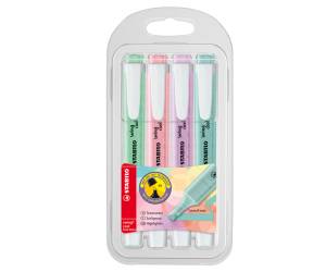 Evidenziatore Swing Cool Pastel punta a scalpello tratto 1,4 mm colori assortiti astuccio 4 pezzi - 22288