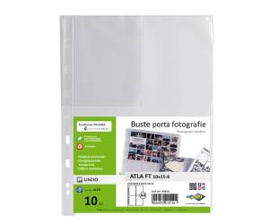 Buste forate Atla FT porta foto e cartoline 8 spazi 10 x 15 cm trasparente - 4228