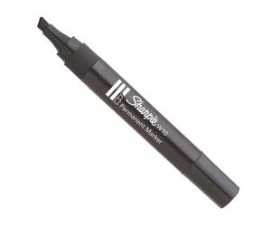 Marcatore permanente W10 punta a scalpello 5 mm nero - 7350