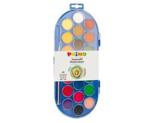 Pastiglie Acquerelli diametro 30 mm colori assortiti astuccio da 22 pastiglie - 17384