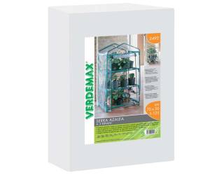 Serra Azalea 3 ripiani 70 x 50 x 125 cm acciaio verniciato PVC verde trasparente - 5389