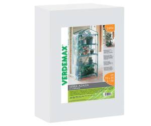 Serra Azalea 4 ripiani 70 x 50 x 158 cm acciaio verniciato PVC verde trasparente - 4964