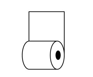 Rotolo per distributore self service 59,5 mm x 120 mt 55 gr anima 12 mm - 18073