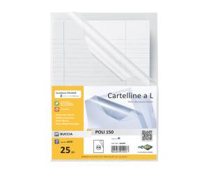 Cartelline a L Poli 150 - PPL - buccia - 21 x 29,7 cm - trasparente - conf. 25 pezzi - Sei Rota - 662300 - 8004972010076 - DMwebShop