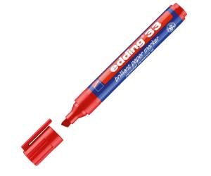 Marcatore 33 a base d'acqua - punta a scalpello - 1 - 5 mm - rosso - Edding - 4-33002 - 4004764304868 - DMwebShop