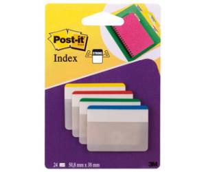 Segnapagina - Post it Index Strong - per archivio - 50,8 x 38 mm - colori classici - conf. 24 pezzi - 7000029877 - 51131973442 - DMwebShop