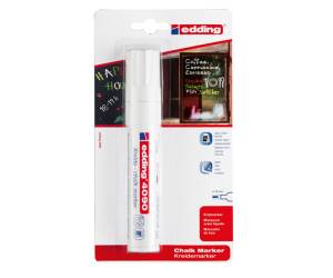 Marcator 4090 - punta scalpello - 4 - 15 mm - bianco - Edding - E-4090 049 - 4004764787975 - DMwebShop