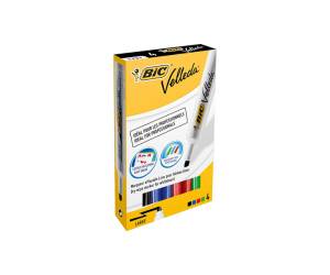 Pennarello Whiteboard Marker Velleda 1791 - punta a scalpello da 3,3 a 4,6 mm - astuccio 4 colori - Bic - 8757892 - 3086123155992 - DMwebShop