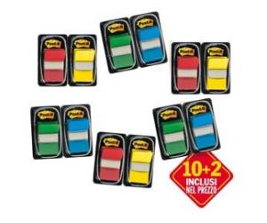 Segnapagina Index Medium - 4 colori classici - Value pack 10+2 (dispenser da 50 segnapagina ciascuno) - Post-it - 7000081628 - 4001895956409 - DMwebShop