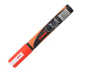 Marcatore a gesso liquido Uni Chalk Marker - punta tonda - 1,8 - 2,5 mm - arancio fluo - Uni Mitsubishi - M PWE5M ACF - 4902778140031 - DMwebShop