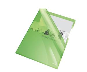 Cartellina a L A4 PVC liscio pesante verde cristallo - 15640