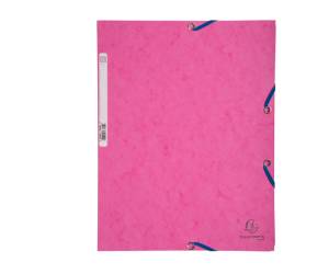 Cartellina con elastico cartoncino lustre 3 lembi 400 gr 24 x 32 cm rosa - 15627