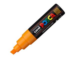 Marcatore Uni Posca PC8K punta a scalpello 8 mm arancio - 15829