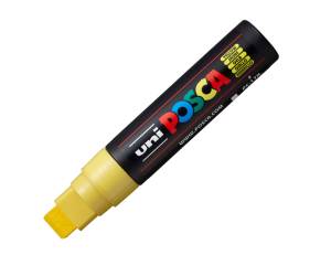 Marcatore a base d acqua Uni Posca PC17K punta extra large a scalpello 15 mm giallo - 15839