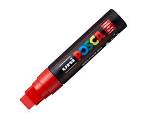 Marcatore a base d acqua Uni Posca PC17K punta extra large a scalpello 15 mm rosso - 15840