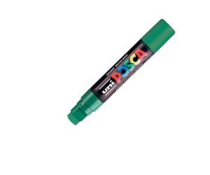 Marcatore a base d acqua Uni Posca PC17K punta extra large a scalpello 15 mm verde - 15842