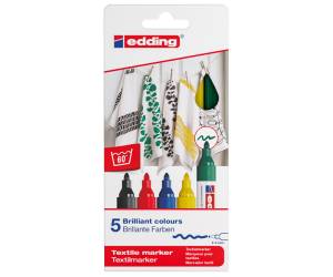 Marcatore per tessuto 4500 punta tonda da 2 a 3Mm colori assortiti astuccio 5 pezzi - 15714