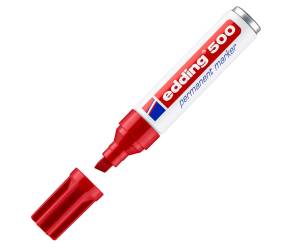 Marcatore permanente 500 punta scalpello da 2 a 7 mm rosso - 15790