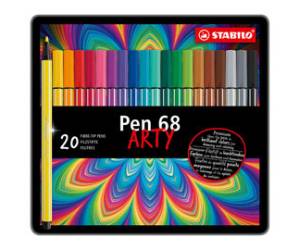 Pennarelli Pen 68 colori assortiti scatola in metallo 20 pezzi - 15438