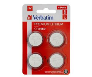 Micropile CR2450,3 V a pastiglia litio blister 4 pezzi - 6409