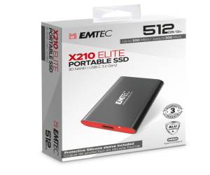 X210 External - 512 Gb - Cover Protettiva in silicone - Emtec - ECSSD512GX210 - 3126170173751 - DMwebShop