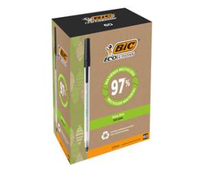 Penna a sfera a scatto con cappuccio ECOlutions - punta 1 mm - nero - conf. 60 pezzi - Bic - 8932393 - 3086123256644 - DMwebShop