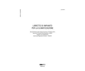 Libretto impianto climatizzazione Veneto 297 x 210 mm 48 fogli - 15902