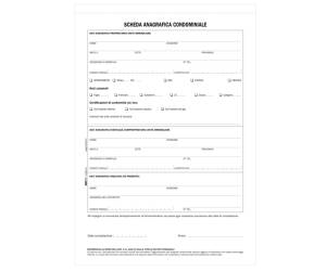 Modello richiesta dati anagrafici proprietario affittuario 2 copie A4,29 x 21 cm - 15917