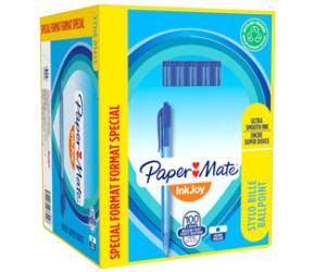 Penna a sfera a scatto Inkjoy 100 RT punta 1 mm blu confezione 80,20 pezzi - 16007