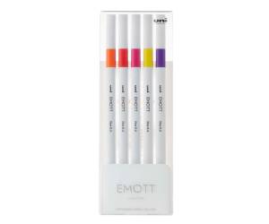 Fineliner Emott - tratto 0,4 mm - colori assortiti passion - conf. 5 pezzi - Uni Mitsubishi - M PEM-SY 5C 2 - DMwebShop