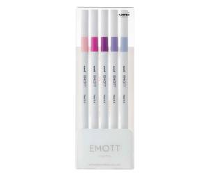 Fineliner Emott - tratto 0,4 mm - colori assortiti floral - conf. 5 pezzi - Uni Mitsubishi - M PEM-SY 5C 7 - DMwebShop