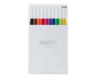 Fineliner Emott - tratto 0,4 mm - colori assortiti standard - conf. 10 pezzi - Uni Mitsubishi - M PEM-SY 10C 1 - DMwebShop