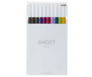 Fineliner Emott - tratto 0,4 mm - colori assortiti calmtone dark - conf. 10 pezzi - Uni Mitsubishi - M PEM-SY 10C 3 - DMwebShop