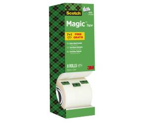 Nastro adesivo Magic 810 - permanente - 1,9 cm x 33 mt - trasparente - Value Pack 7+1 rotoli - Scotch - 7100026960 - 4046719205936 - DMwebShop