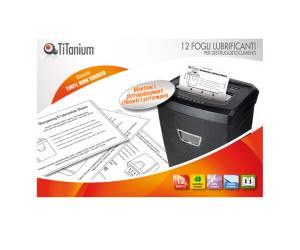 Foglio lubrificante - per distruggidocumenti - conf. 12 pezzi - Titanium - SP1000 - 8025133119902 - DMwebShop