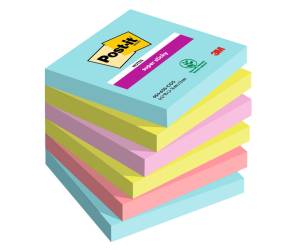 Blocco Post it Super Sticky 654-6SS-COS - 76 x 76 mm - colori Cosmic - 90 fogli - conf. 6 pezzi - Post-it - 7100263206 - 76308499419 - DMwebShop